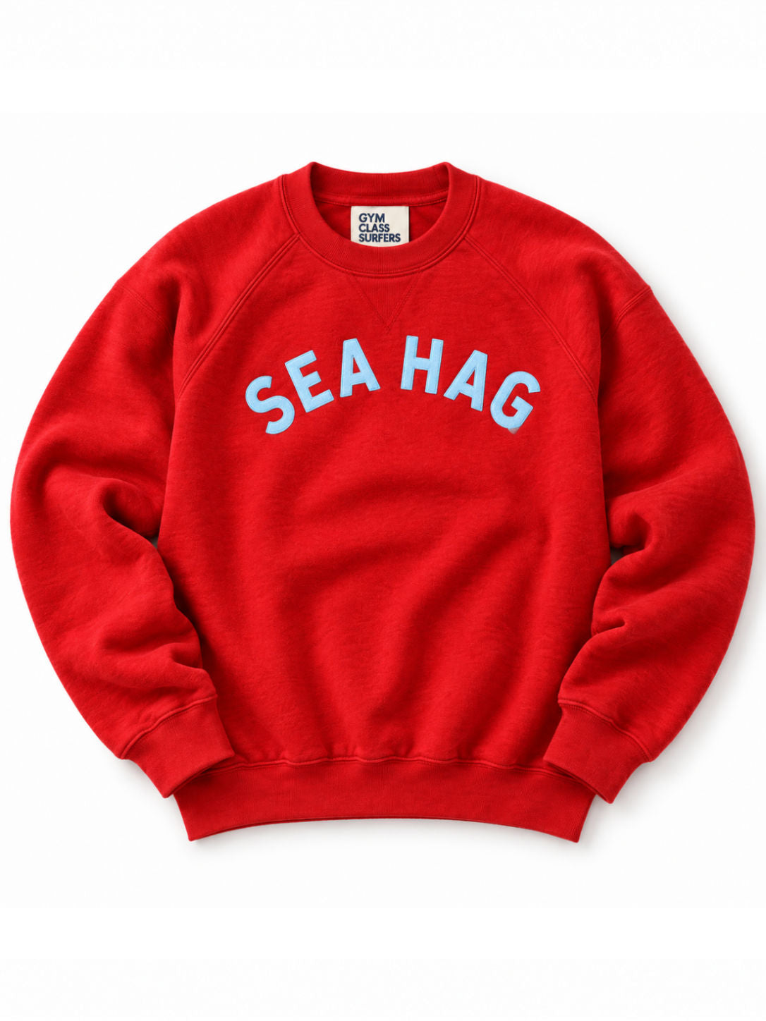 Sea Hag Vintage Crewneck – Cherry Red & Sky Blue - L
