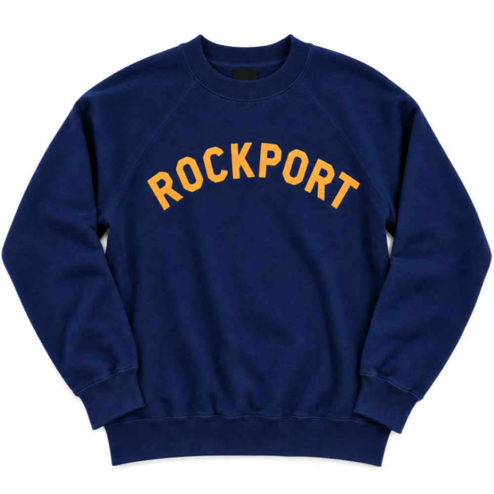 Vintage Rockport Crewneck Navy & Faded Orange | Gym Class Surfers - S, M, L