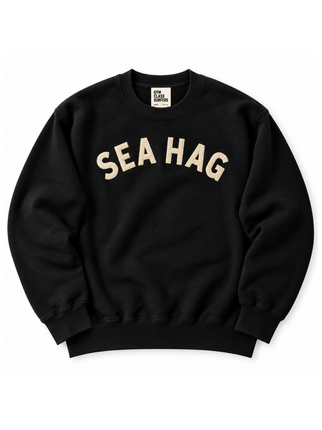 Sea Hag Vintage Sweatshirt – Black & Oatmeal - L