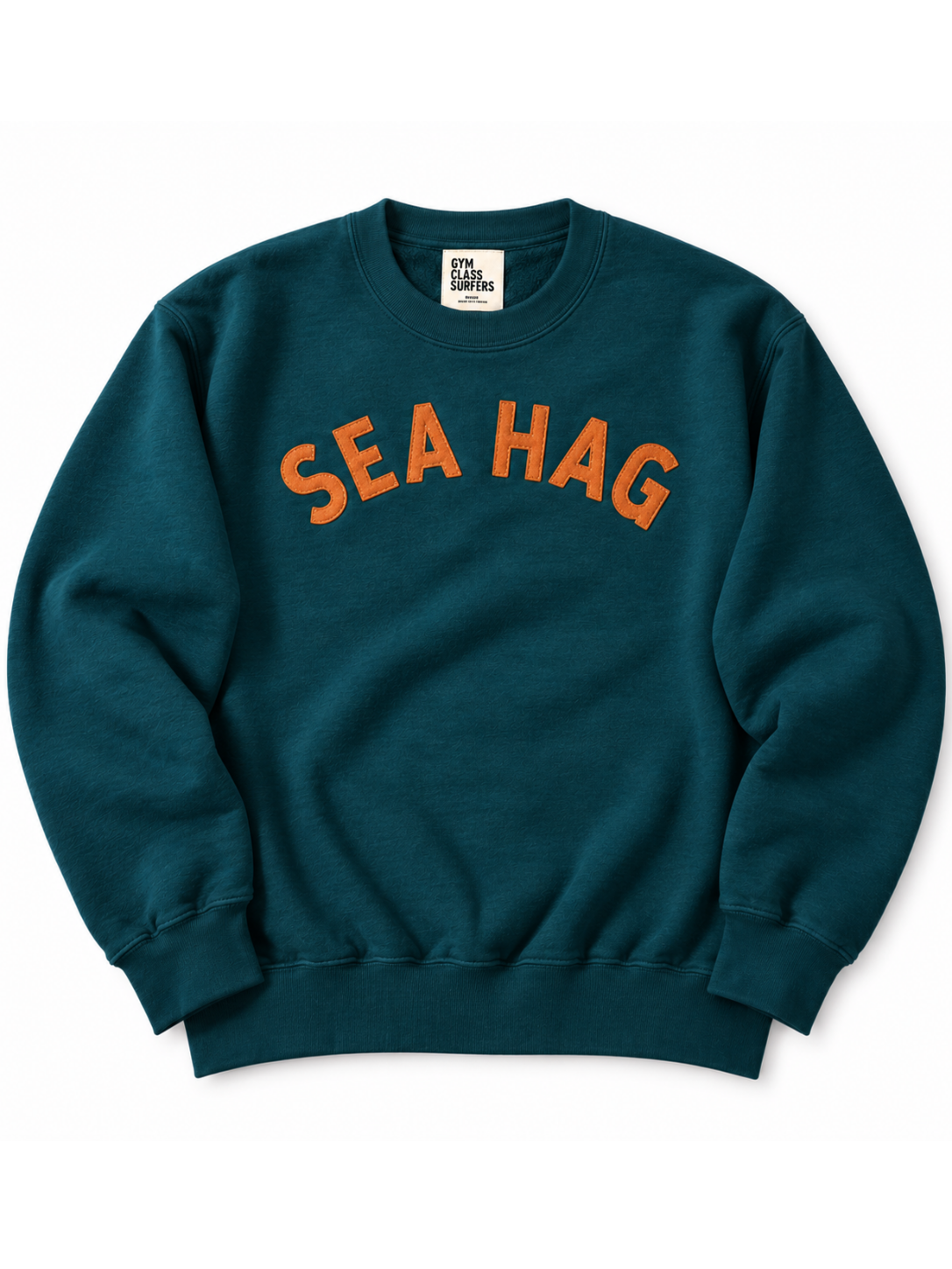 Sea Hag Sweatshirt – Harbor Teal & Burnt Orange - M