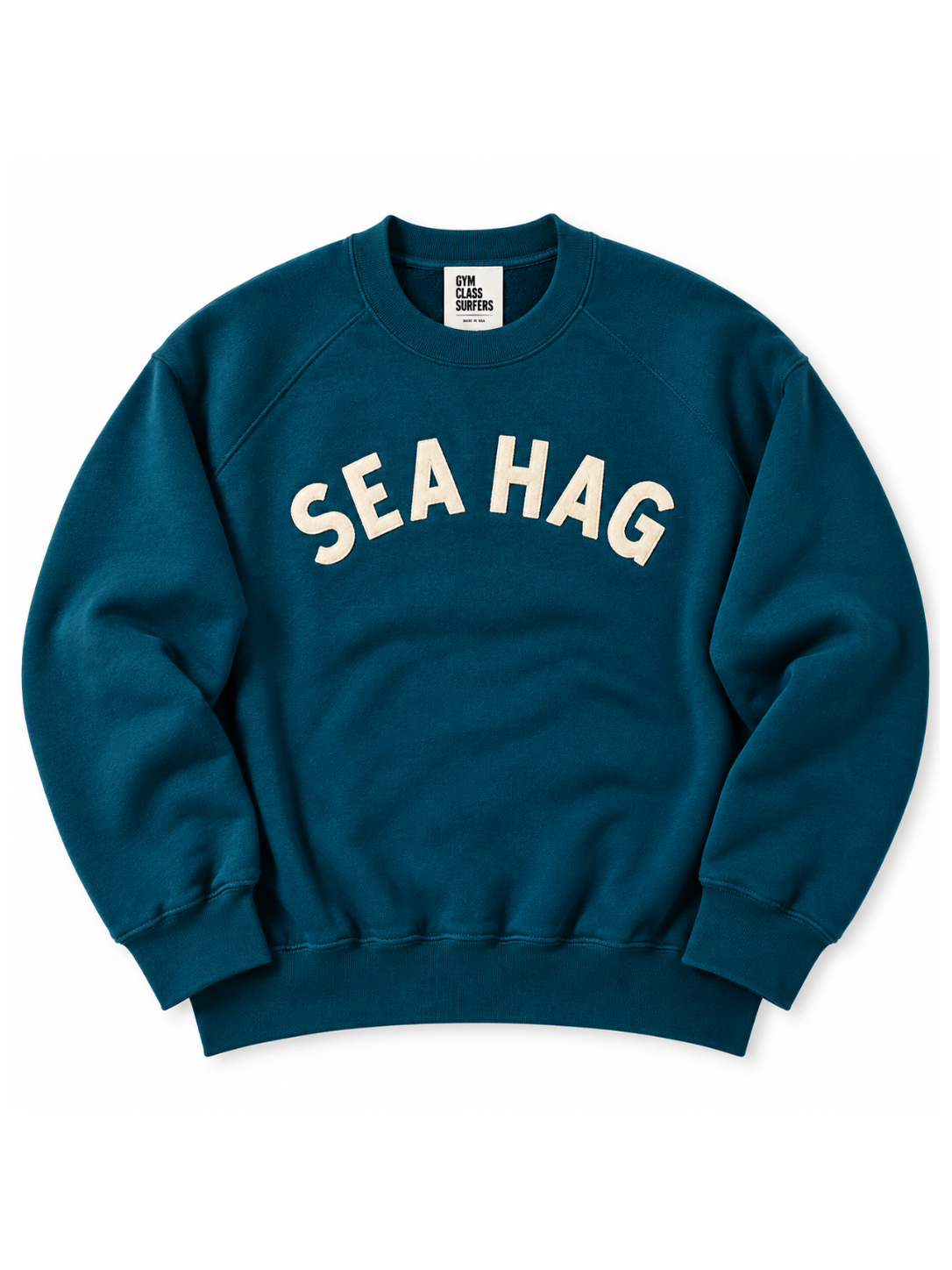 Sea Hag Vintage Sweatshirt – Deep Atlantic Teal & Cream - L