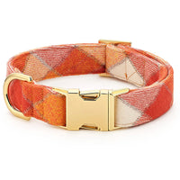 The Foggy Dog Pumpkin Spice Plaid Flannel Fall Collar