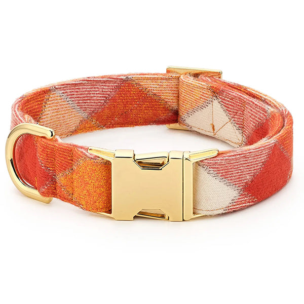 The Foggy Dog Pumpkin Spice Plaid Flannel Fall Collar