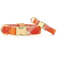 The Foggy Dog Pumpkin Spice Plaid Flannel Fall Collar