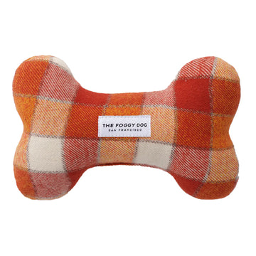 Pumpkin Spice Dog Bone Squeaky Toy