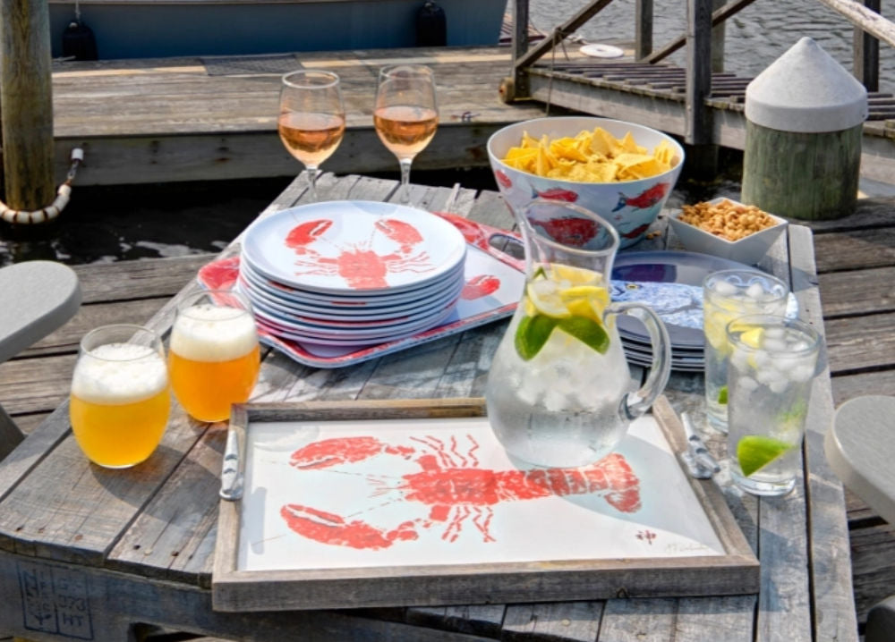 Red Lobster Driftwood Serving Tray (12x18) – Coastal Nautical Decor Tray
