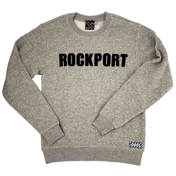 Gray Felt Letter Rockport Sweatshirt