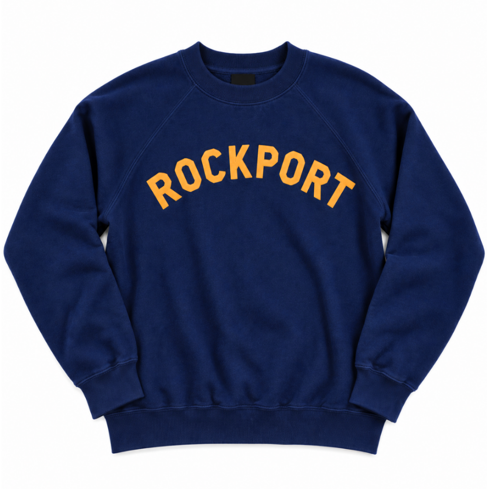 Vintage Rockport Crewneck Navy & Faded Orange | Gym Class Surfers - S, M, L