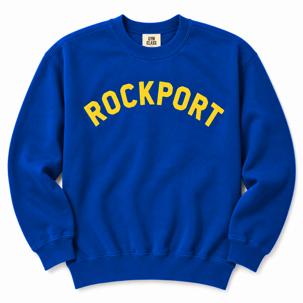 Vintage Rockport Sweatshirt – Royal Blue & Varsity Orange | Gym Class Surfers -M, L