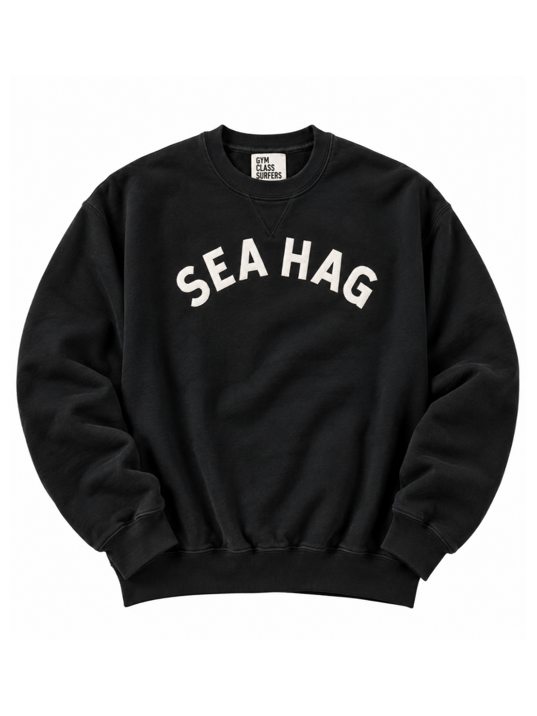 Vintage Sea Hag Crewneck – Black & Cream | Gym Class Surfers - S