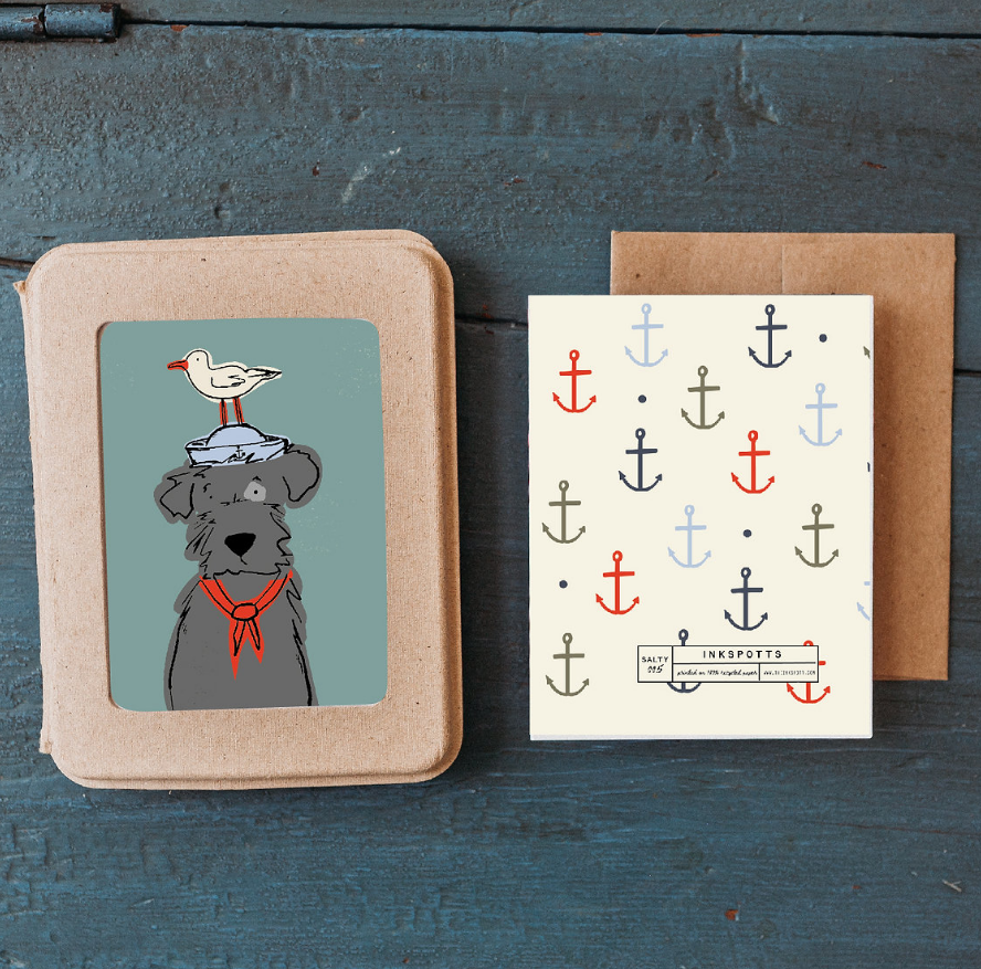 Sailor Dog Greeting Card Set | Boxed Notecards (10 Pack)