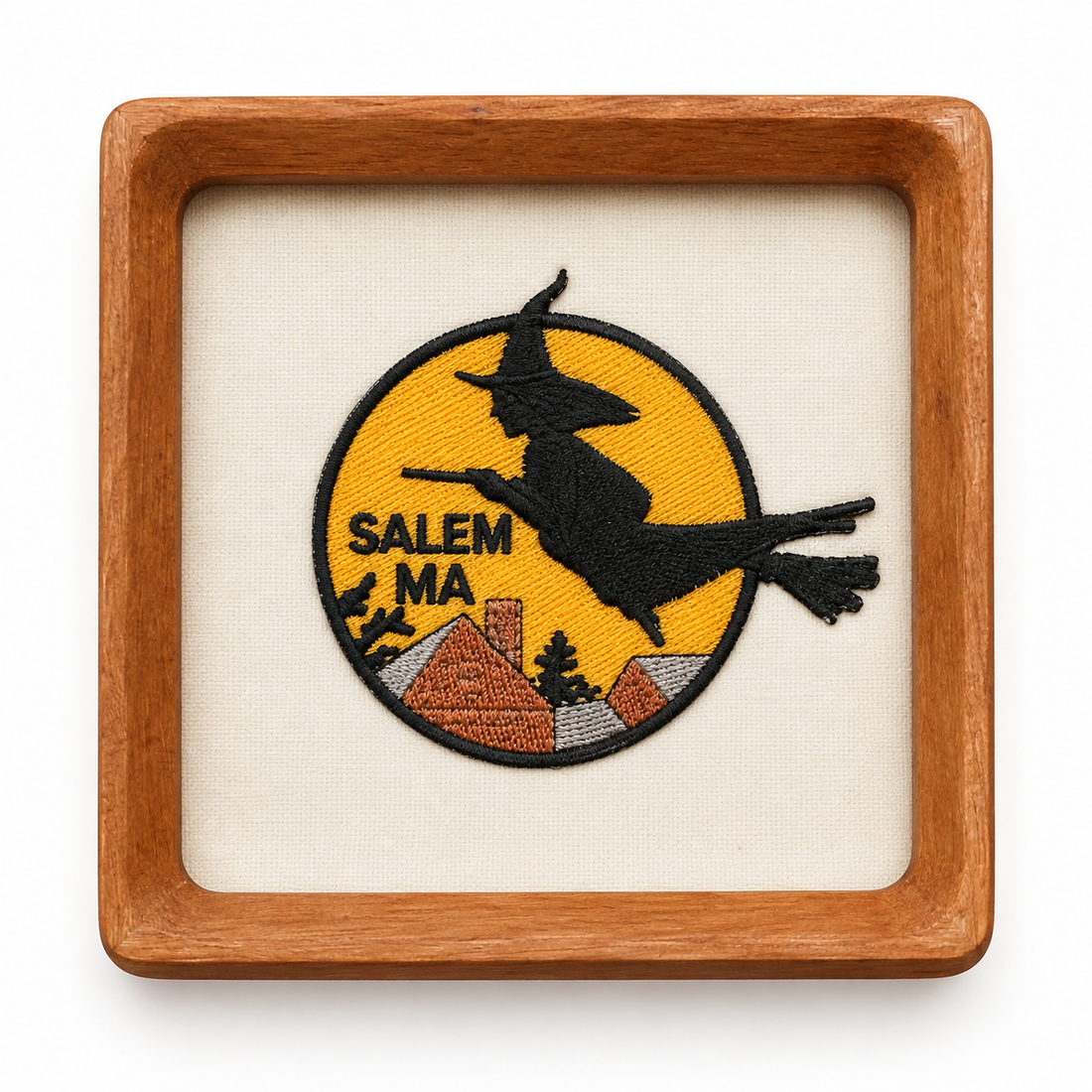 Vintage Salem MA Witch Patch – Framed