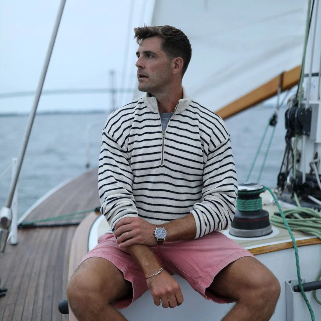 Schooner 1/4 Zip Sweater (Unisex)