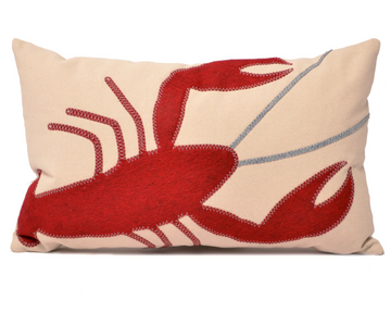 Snappy the Red Lobster Lumbar Pillow