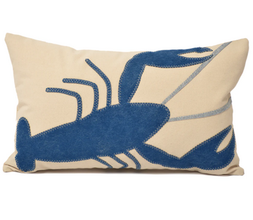 Rudy the Rare Blue Lobster Lumbar Pillow