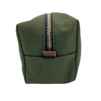 Steele Canvas Dopp Kit – Olive Canvas & Brown Leather | Made in USA Travel Toiletry Bag