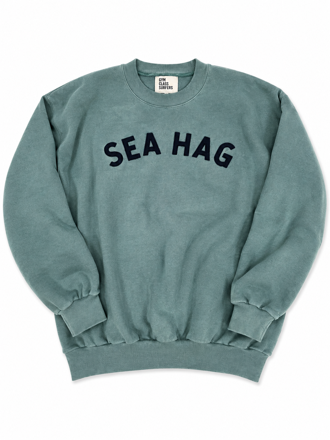 Sea Hag Vintage Seafoam & Navy Crewneck Sweatshirt - S