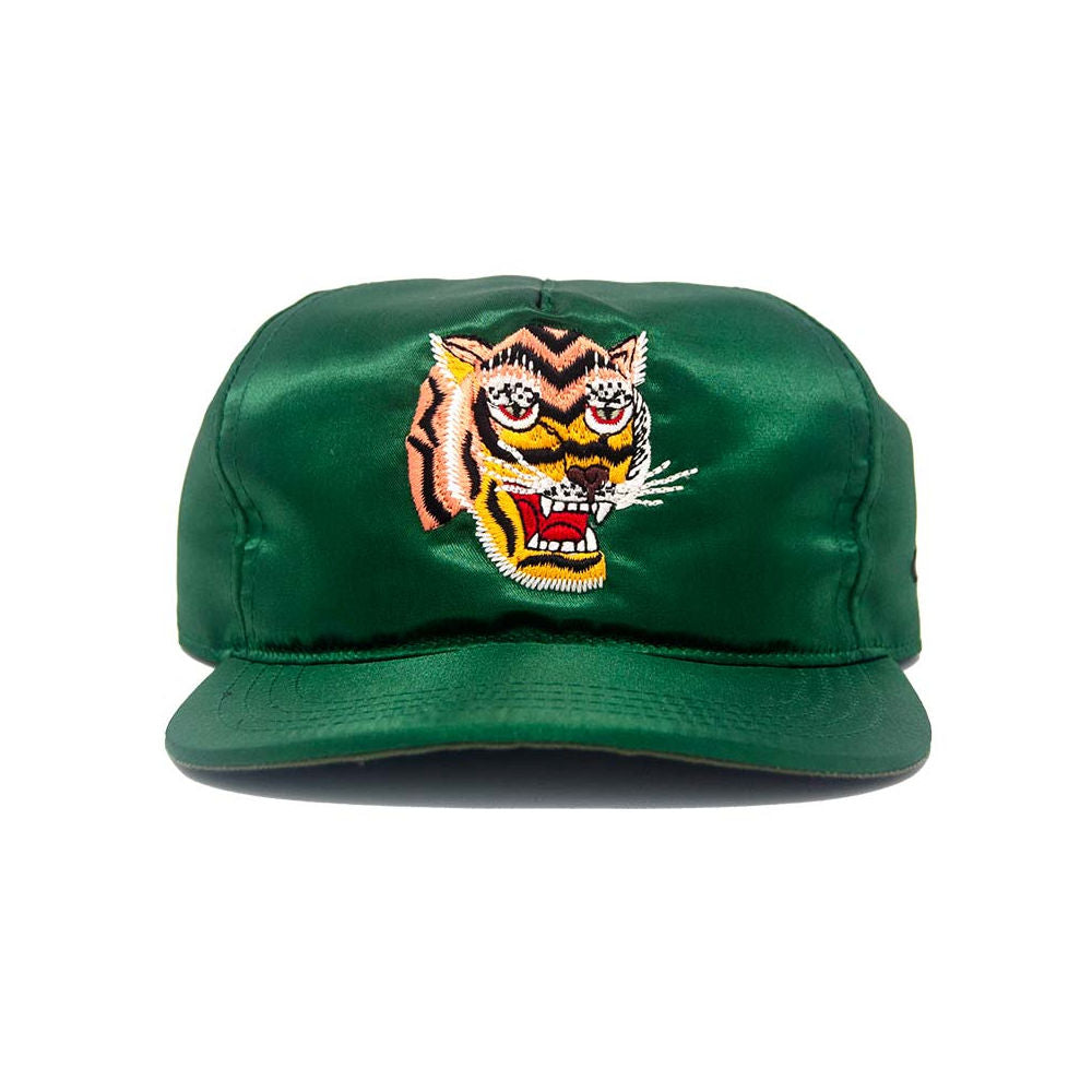 Ampal Creative Tiger III Green Snapback Hat | Made in USA Satin Cap