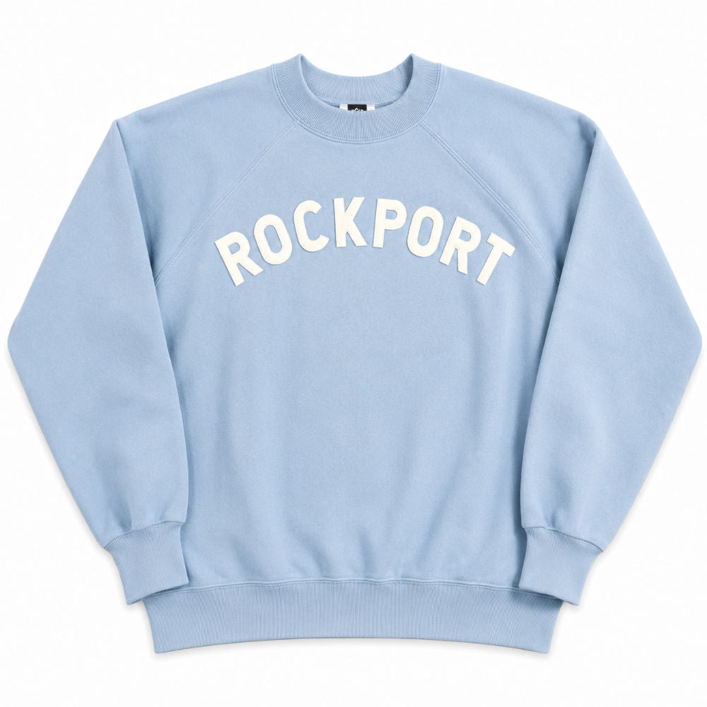 Vintage Rockport Sweatshirt – Sky Blue White Letters | Gym Class Surfers - L
