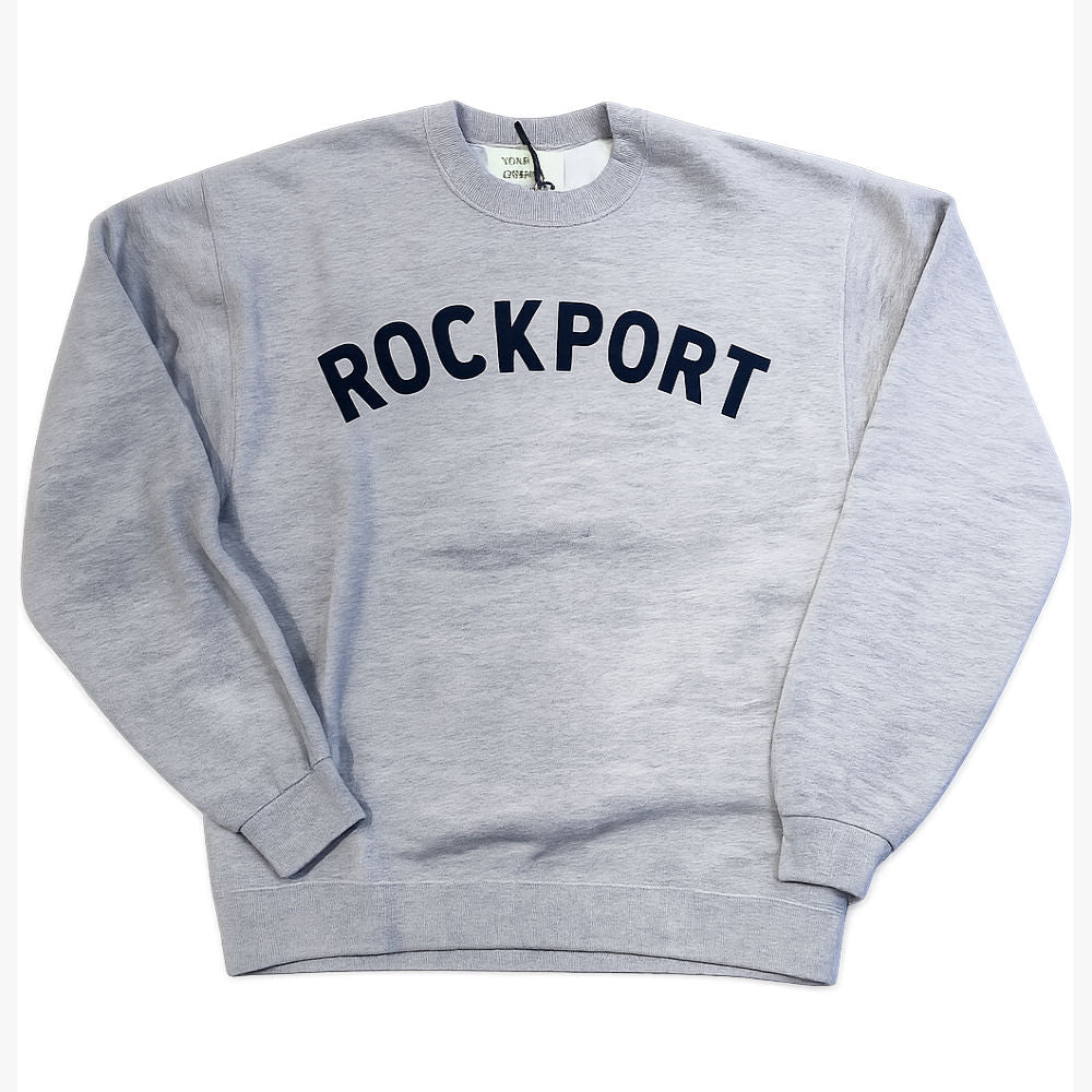 Vintage Rockport Sweatshirt – Heather Gray & Navy Letters | Gym Class Surfers - S