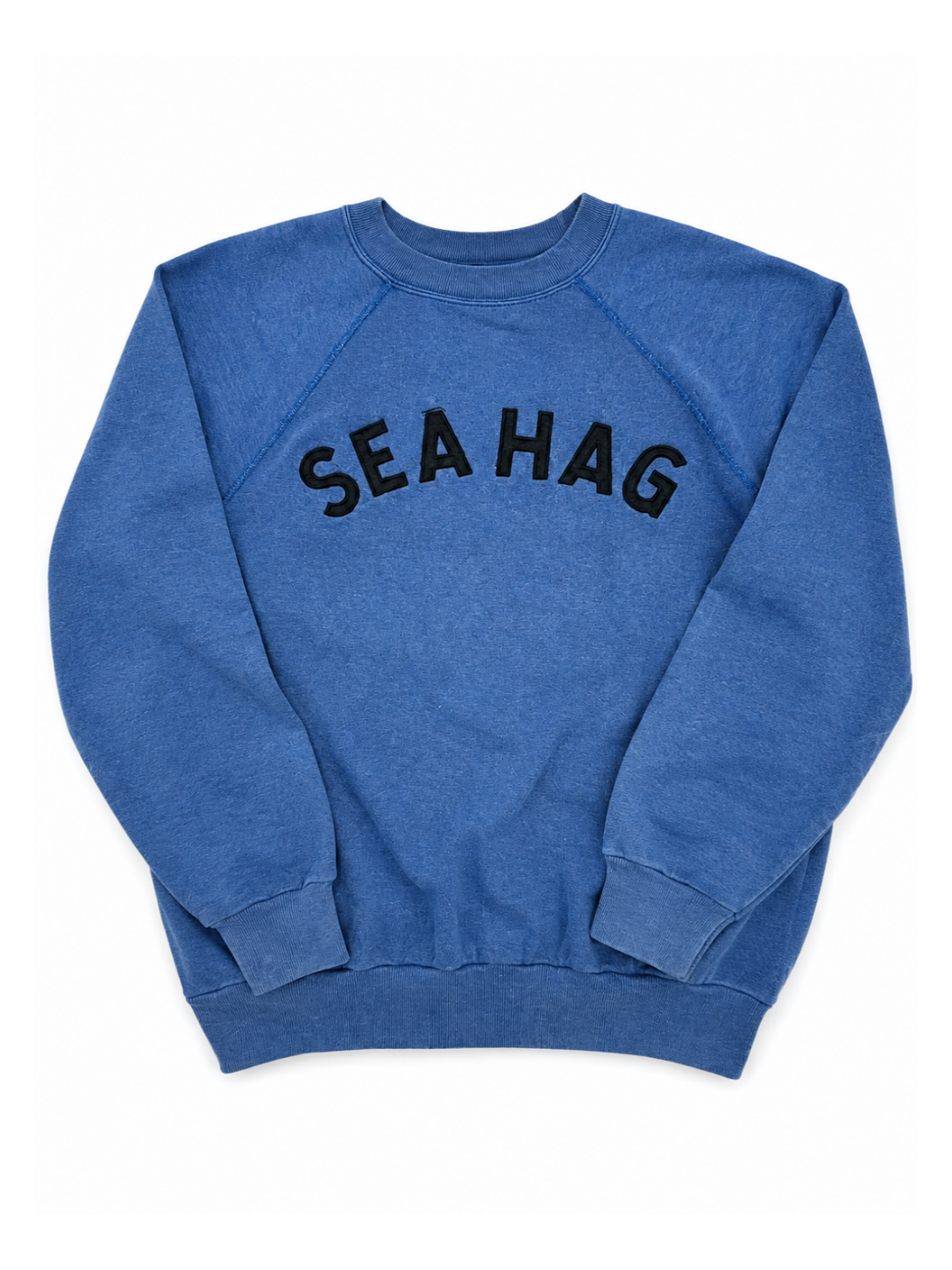 Sea Hag Vintage Blue Raglan Crewneck Sweatshirt - M