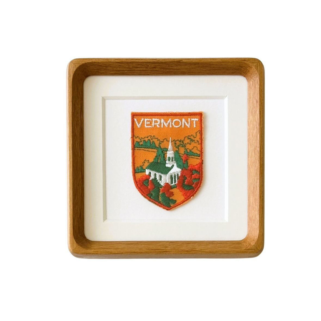 Vermont in Autumn - Framed Vintage Travel Patch