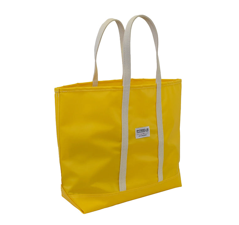 Steele Canvas large yellow colored vinyl tote bag