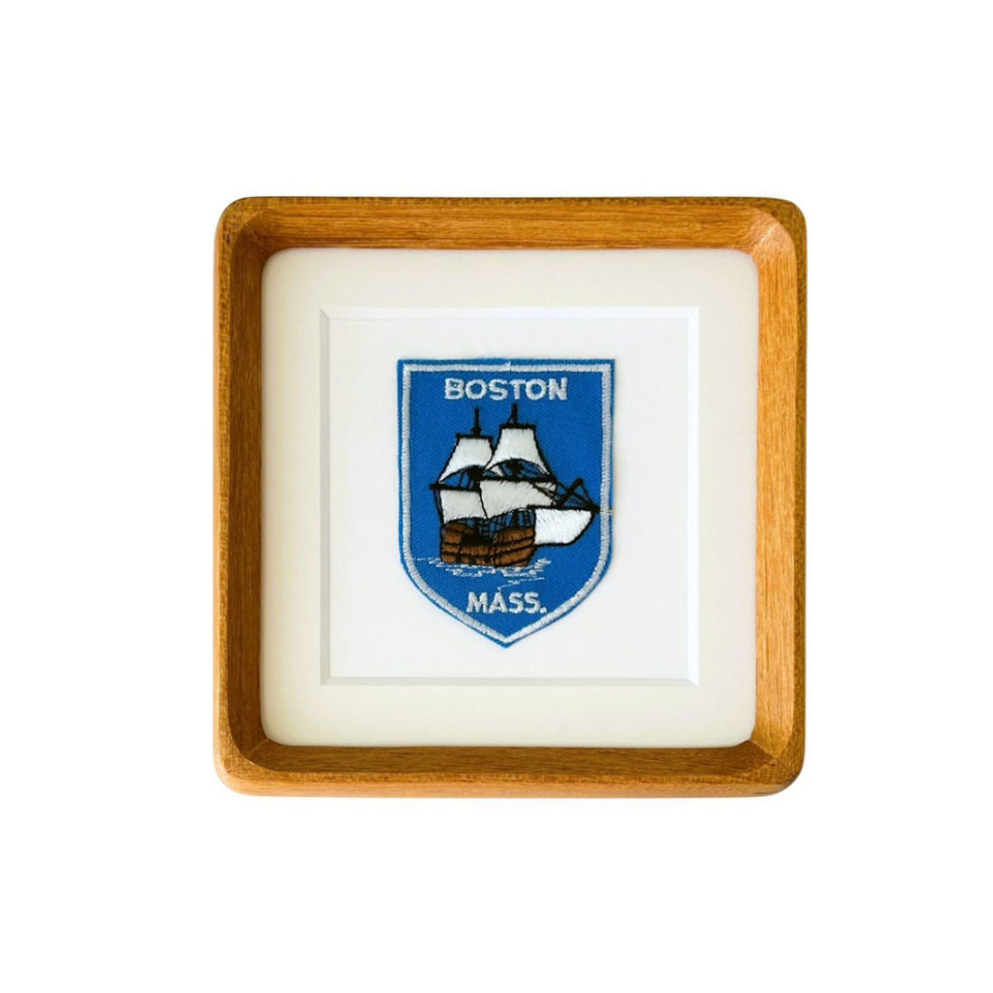 Boston, Massachusetts Framed Vintage Travel Patch
